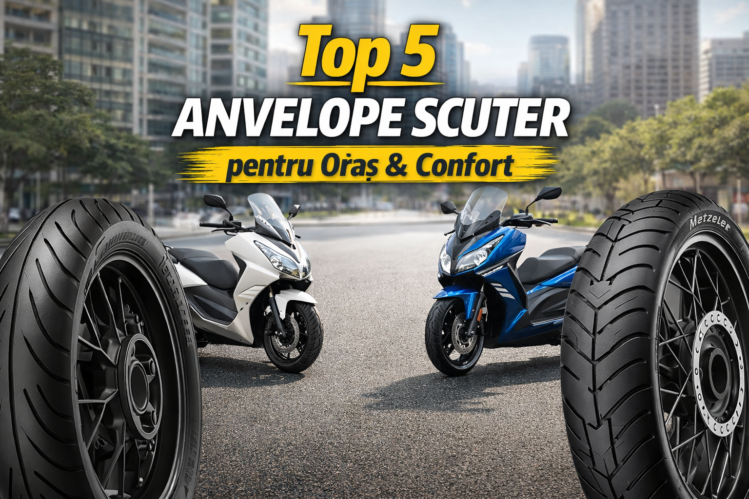 Top 5 anvelope pentru scuter – cele mai bune modele pentru oraș, confort și siguranță