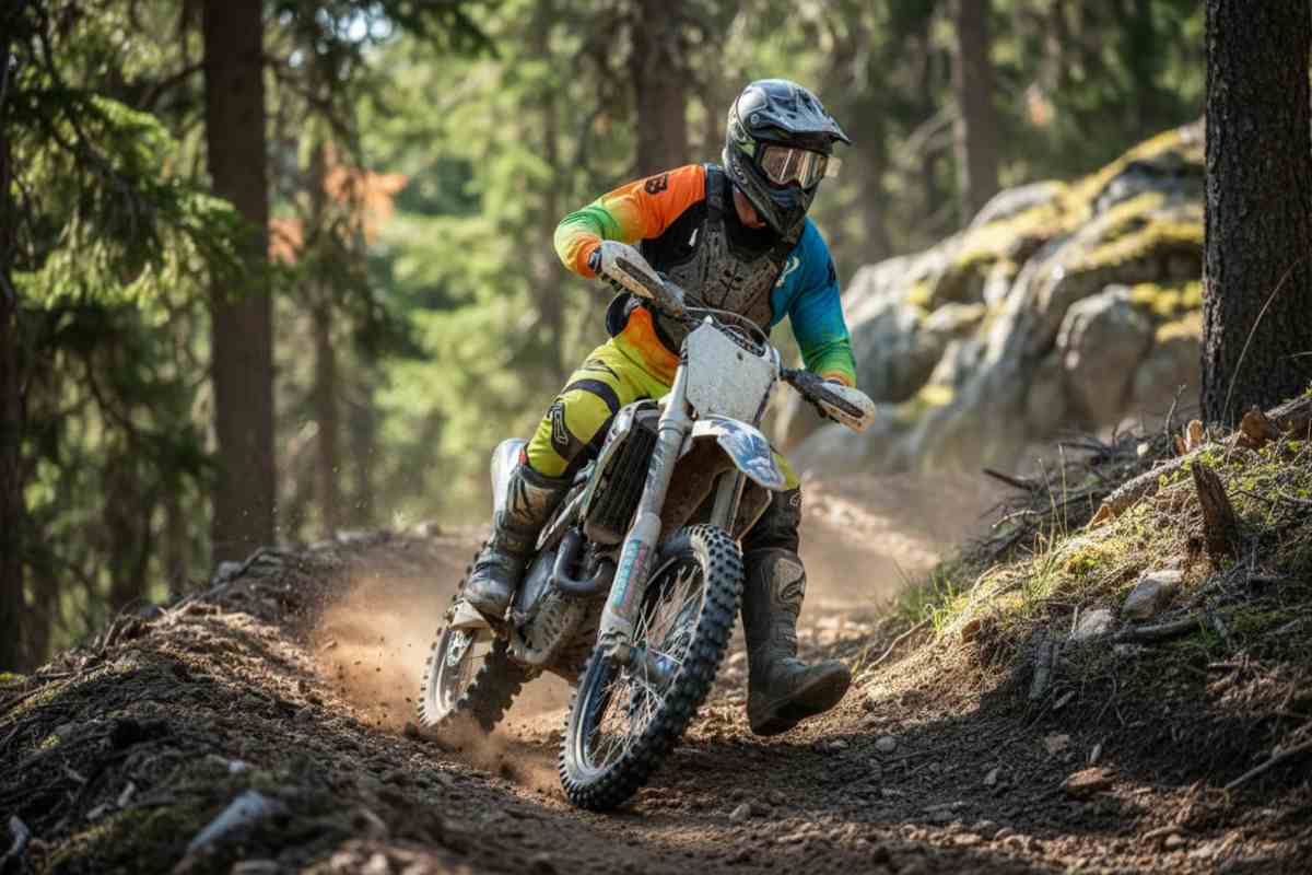 Echipament enduro complet: cască, pantaloni, ochelari și echipament cross pentru performanță maximă