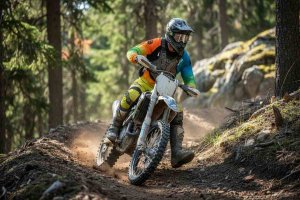Echipament enduro complet: cască, pantaloni, ochelari și echipament cross pentru performanță maximă