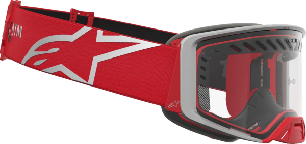 Ochelari Alpinestars Supertech Dura Air Fluid Rosu/Argintiu/Lentila Clara, 8, nordicamoto.ro