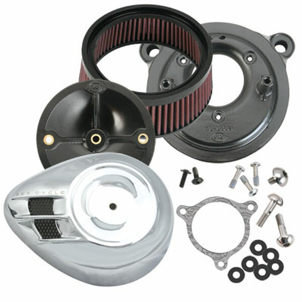 Super Stock Stealth Air Cleaner Kit Chrome, 1, nordicamoto.ro