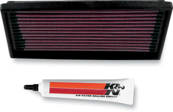 High-flow Air Filter Black, Red, 1, nordicamoto.ro