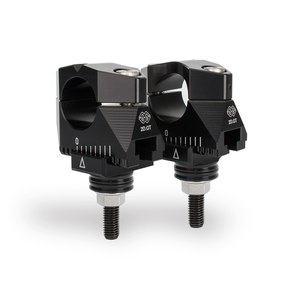 2d.gt Handlebar Risers Black, 1, nordicamoto.ro