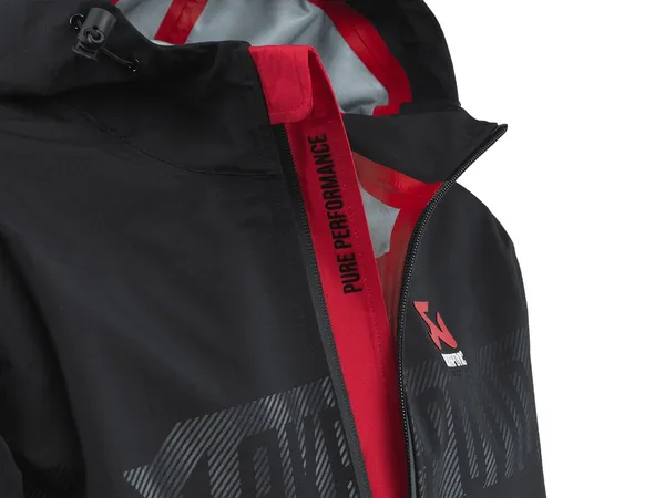Women's Corpo Rain Jacket Red, Black -0