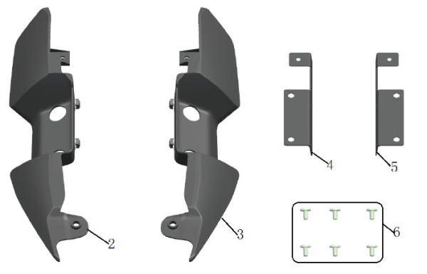 EXTENSIE ARIPĂ SPATE CFMOTO 125NK / 250NK / 300NK – NEGRU, 6, nordicamoto.ro