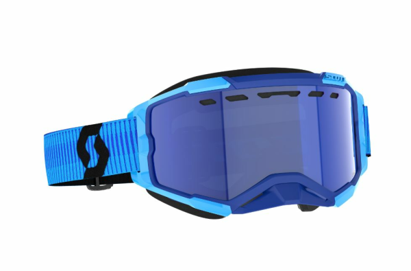 Scott Goggle Fury Snow Cross blue/black / enhancer blue chrome, 1, nordicamoto.ro