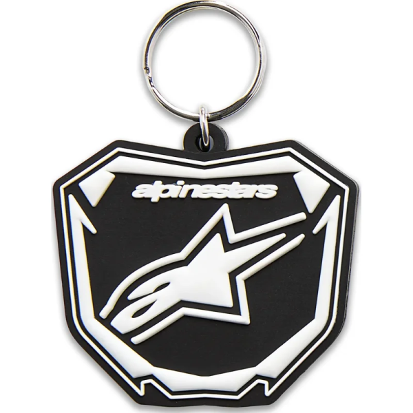 Plăcuță pentru brelocul Alpinestars, negru, alb, 1, nordicamoto.ro