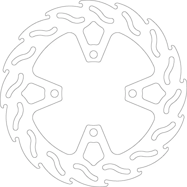 Flame Fixed Brake Rotor Silver -0