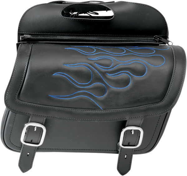 Highwayman Tattoo Saddlebags Black, Blue Jumbo, 1, nordicamoto.ro