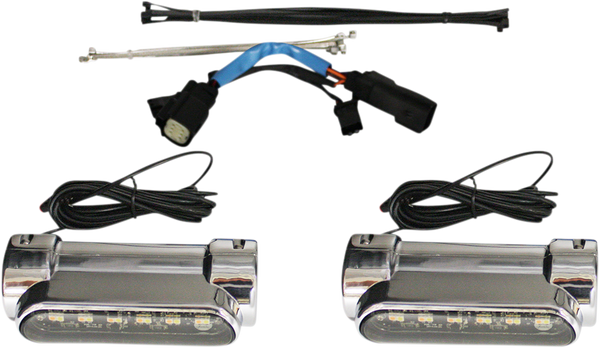 Dynamic Amber/white Engine Guard Leds Chrome, 2, nordicamoto.ro