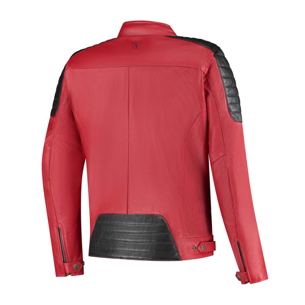 Geaca Piele Rusty Stitches Cooper Red/Black-0