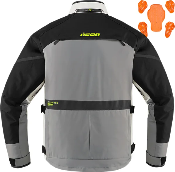 Geaca Textil Icon Raiden™ Gray 3XL, 1, nordicamoto.ro