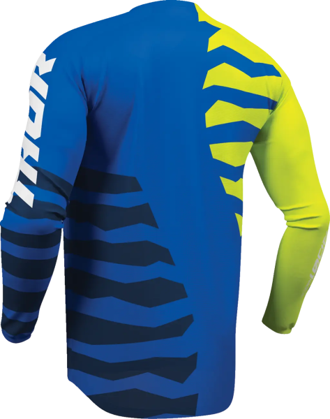 Tricou Launchmode Shredder galben-albastru, 3, nordicamoto.ro