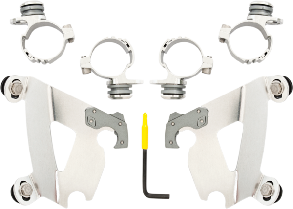 Cafe Fairing Trigger-lock Hardware Kit Polished, 1, nordicamoto.ro