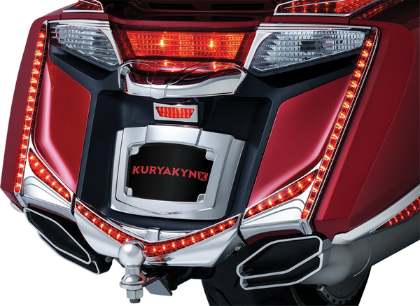Led Vertical Rear Run-brake Light Strip Chrome, 1, nordicamoto.ro