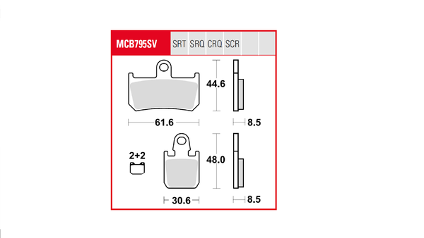 Trq Brake Pad Sintered Race, 2, nordicamoto.ro