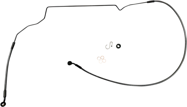 Braided Front Brake Line Black, Black Pearl Standard, 2, nordicamoto.ro
