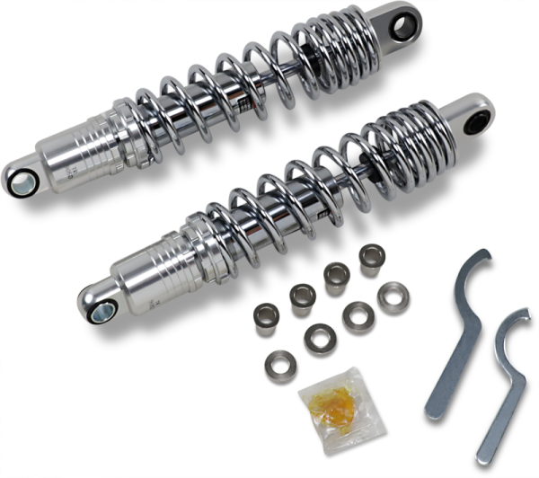 Premium Ride-height Adjustable Shocks Black, Chrome, 1, nordicamoto.ro