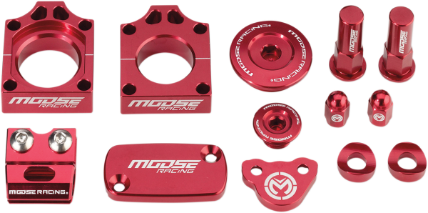 MOOSE RACING Bling Pack Kit Red, Anodized, 1, nordicamoto.ro