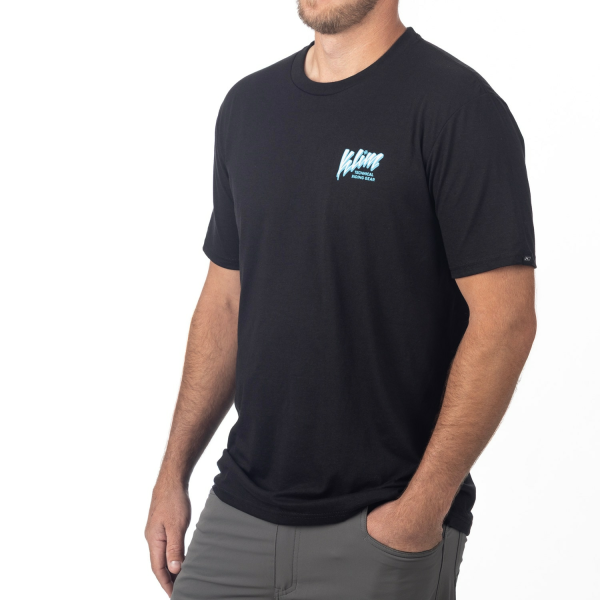 Tricou Klim Powabunga Tri-blend Black - Ice Blue-2