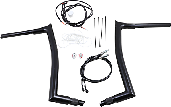 1-1/2(r) Ez Install Pointed Top Handlebar Kit Black, 4, nordicamoto.ro