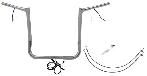 Plug & Play Ez Install 1-1/4(r) Pointed Top Handlebar Kit Silver, 1, nordicamoto.ro