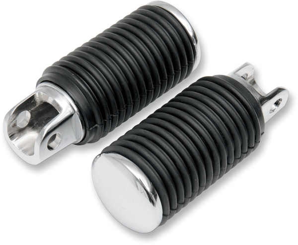 Chrome Footpegs With Rubber Sleeves Black large, 1, nordicamoto.ro
