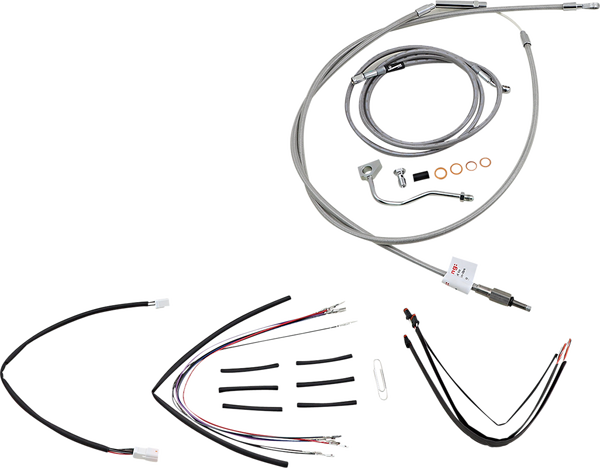 Complete Stainless Braided Handlebar Cable/brake Line Kit Silver, 1, nordicamoto.ro