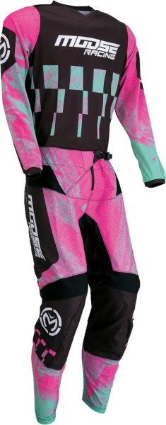 Tricou MOOSE RACING Qualifier Black/Pink-1