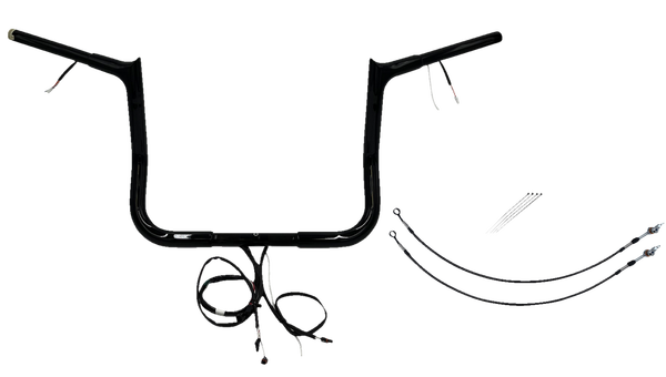Plug & Play Ez Install 1-1/4(r) Pointed Top Handlebar Kit Black, 2, nordicamoto.ro
