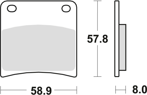 Placute frana fata/spate TRW Organice SUZUKI GSXF 600/750 '88-'97/VX 800 '90-'95/GSXF 1100 '88-'96/GSX 1100 G '91-'93