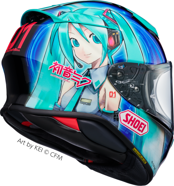 Casca integrala SHOEI NXR2 HATSUNE MIKU TC-4 Albastru/Verde XL-10