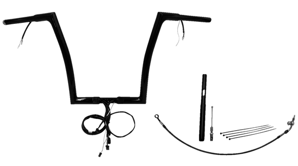Plug & Play Ez Install 1-1/4(r) Flat Top Handlebar Kit Black, 1, nordicamoto.ro