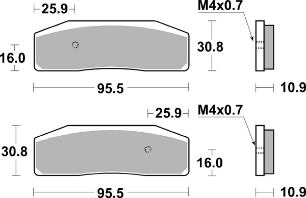 Ds Racing Dual Sintered Brake Pads, 1, nordicamoto.ro