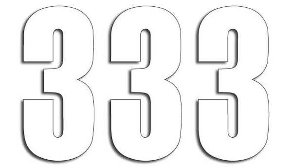 Three Series Numbers White, 3, nordicamoto.ro