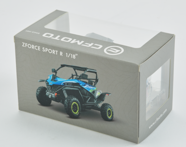 MODEL MINIATURĂ CFMOTO ZFORCE 1000 SPORT 1:18 – ALBASTRU, 12, nordicamoto.ro