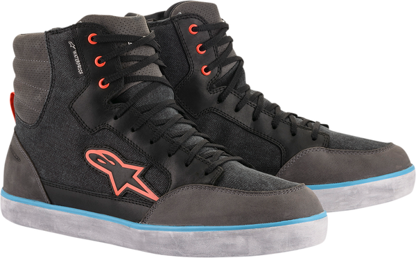 Cizme Alpinestars Primer J-6 Waterproof Canvas Black Anthrcite Light Blue-1
