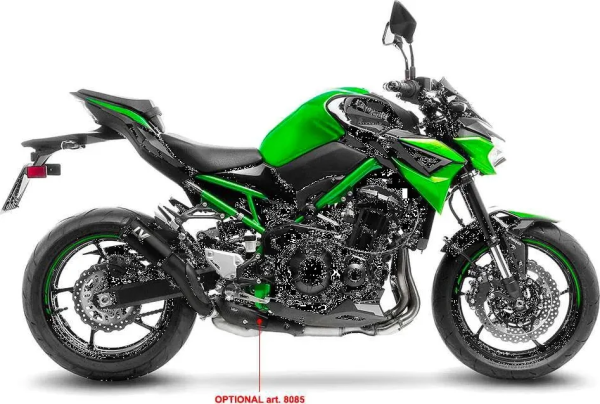Tobă de eșapament LeoVince LV Corsa S Full Black Slip-On pentru Kawasaki Z900, 2, nordicamoto.ro