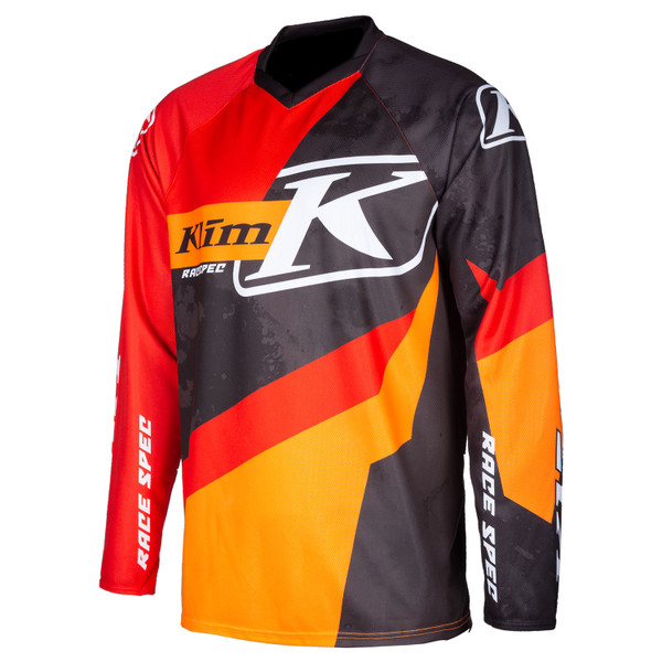 Tricou Snowmobil Klim Revolt Black - Fiery Red-16
