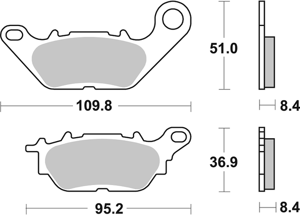 Hf Street Ceramic Organic Brake Pads, 1, nordicamoto.ro
