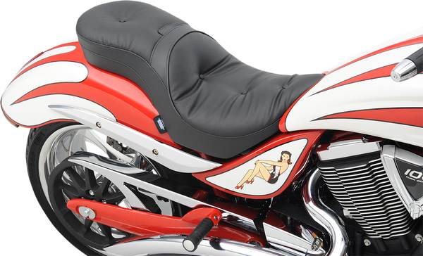 Ez Glide Ii Backrest Compatible Low-profile Leather Touring Seat Black, 1, nordicamoto.ro