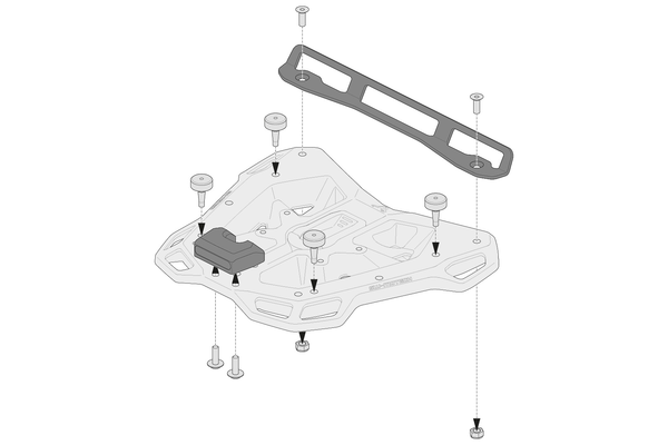 Kit adaptor SW-Motech pentru Adventure Racks Negru GPT0015235800B-0