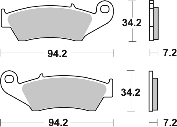 Hs Street Excel Sintered Front Brake Pads, 2, nordicamoto.ro