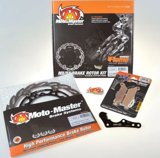 260 Mm Oversize Floating Rotor Brake Kit Black, Silver, Stainless Steel-0