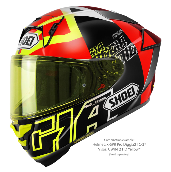 Casca Integrala SHOEI X-SPR PRO DIGGIA2 TC-3 Negru/Rosu/Galben XS, 8, nordicamoto.ro