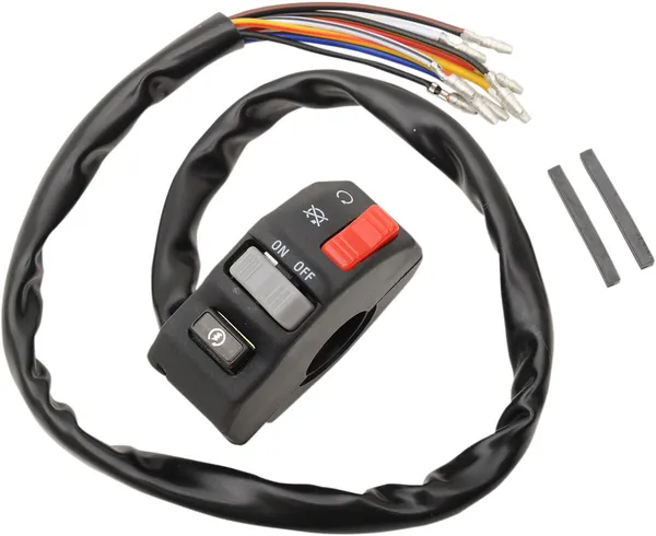 Universal Right-side Handlebar Switch Black, Gray, Red-0