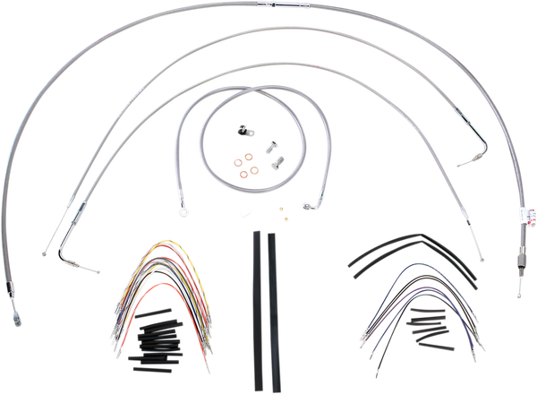 Complete Stainless Braided Handlebar Cable/brake Line Kit Silver, 1, nordicamoto.ro
