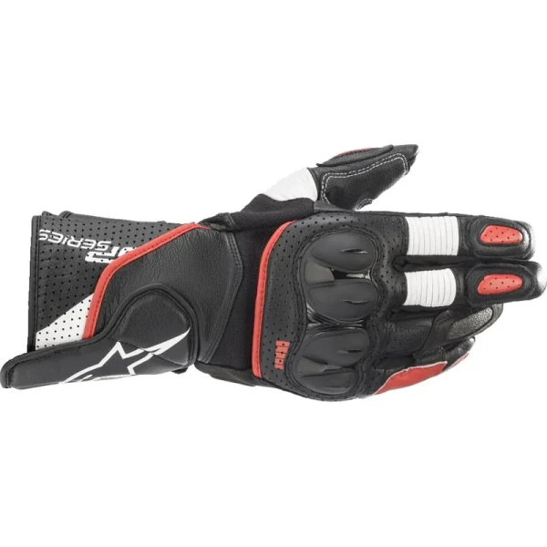 Manusi Piele Alpinestars Negru/Alb/Red S, 2, nordicamoto.ro