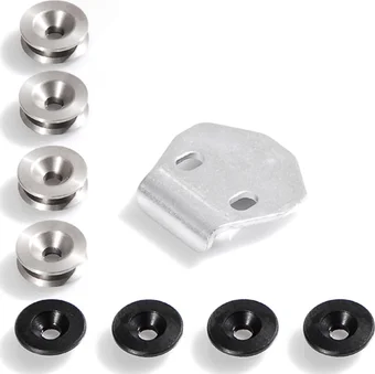Set adaptor pentru raft din oțel, negru, 1, nordicamoto.ro