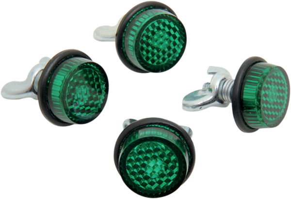 License Plate Reflectors Green, 1, nordicamoto.ro